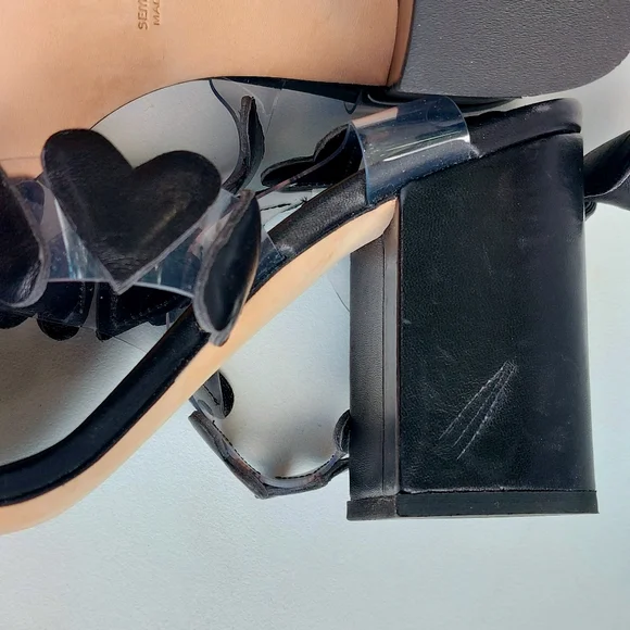 SOLD Laurence Dacade black leather Tamara ankle strap sandals, EU40, NWT, flaw - Picture 10 of 16